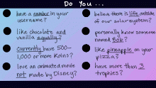 Made my own checklist, cuz why not!