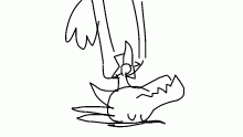 he upside down