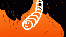 snake burns in flames