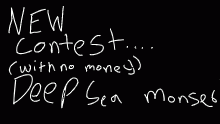Deep sea monster contest