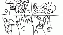 Honk tries to steal tiky cookie