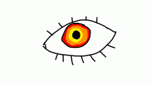 Weird rainbow eye thing idk