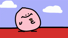 Kirbo With An Ice-Cream