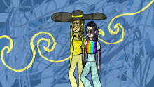 blue and yelow
