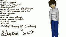 Sebastian character sheet