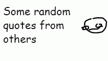 quoting other people