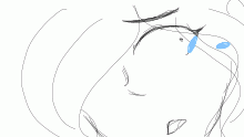 Crying anime scene