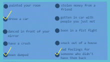 yeah here's my checklist omfg