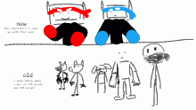 my old characters vs my new ones