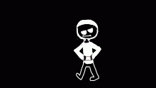He's in his hoodie, but walking....