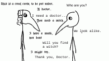 Meeting a cursed fellow.