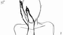 Hand on face animation practice