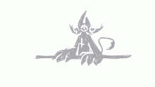 he is sitting