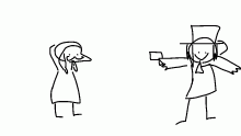 hat kid has a gun