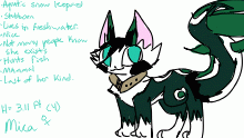 Mica character sheet