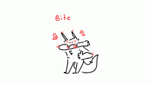 bites self