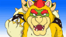 Bowser with Mario's cat powerup