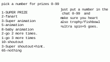 Pick a number for prizes ultra