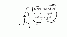 haha little walking man
