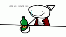 minus bob drinks his problems away