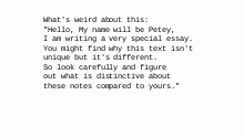 Part 1 impossible text.