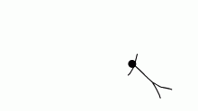 Flying stickman