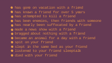 friend checklist