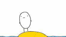 Steve stranded on an Isalnd