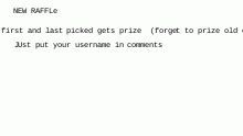 New raffle