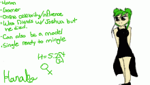 Hanako character sheet
