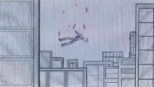 falling flowers