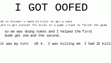 I GOT OOFED