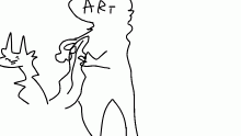 "my art sucks my tail"
