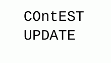 CONTEST UPDATE