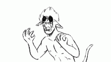 Sad clown man demon form