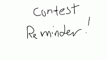 I still need more entries.