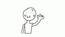 awkward wave