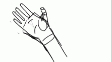 lazy hand sketch