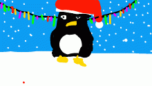 Pengwin yn neidio!