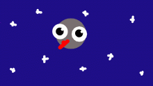 moon blowing a kazoo