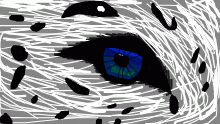 snow leopard eye