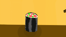 Invisible person taking sushi 2.0