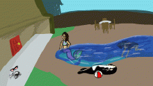 orca at pool party? why not lol