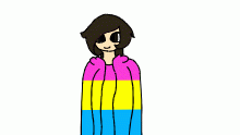 pan flag outfit redraw