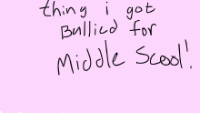 thing i got bulled for