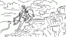 mountain climbing doodle