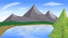 Gazing at the mountains