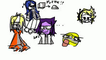 Random doodles that I colored weird