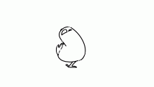 very poor bird doodle