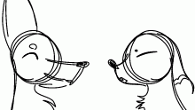 the rabbit's ear is wack .w.